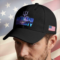 Mermaid Security Baseball Cap Funny Mermaid Family Squad