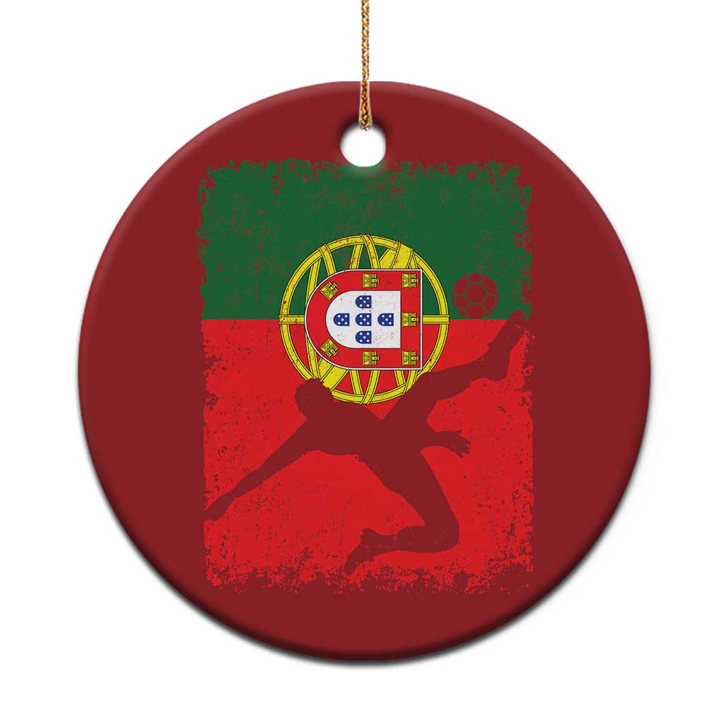 Portugal Soccer Christmas Ornament Portuguese Flag Futebol Football Fan - Wonder Print Shop