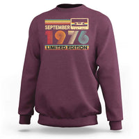 1976 September 50th Birthday Sweatshirt Retro Limited Edition 50 Year Old Gift