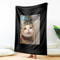 Funny Cat Christmas Throw Blanket Ring There is Motion at Your Front Door Meme Xmas Tree - Wonder Print Shop