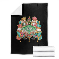 Christmas Nutcracker Mahjong Throw Blanket Mahj Lovers Game Night Holiday