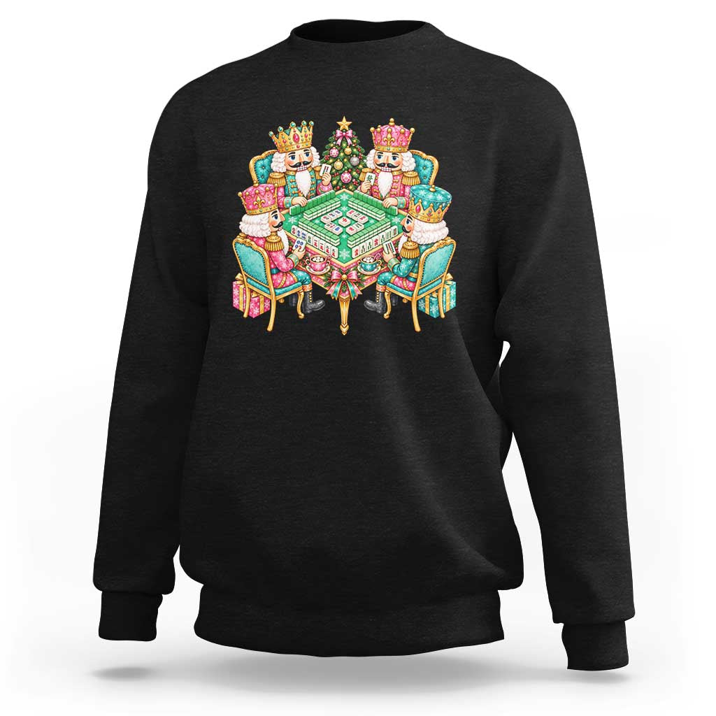 Christmas Nutcracker Mahjong Sweatshirt Mahj Lovers Game Night Holiday