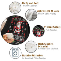 Funny Santa Ugly Christmas Throw Blanket I Got Hos in Different Area Codes - Wonder Print Shop