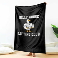 Silly Goose Lifting Club Throw Blanket Funny Gym Meme - Wonder Print Shop