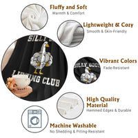 Silly Goose Lifting Club Throw Blanket Funny Gym Meme - Wonder Print Shop