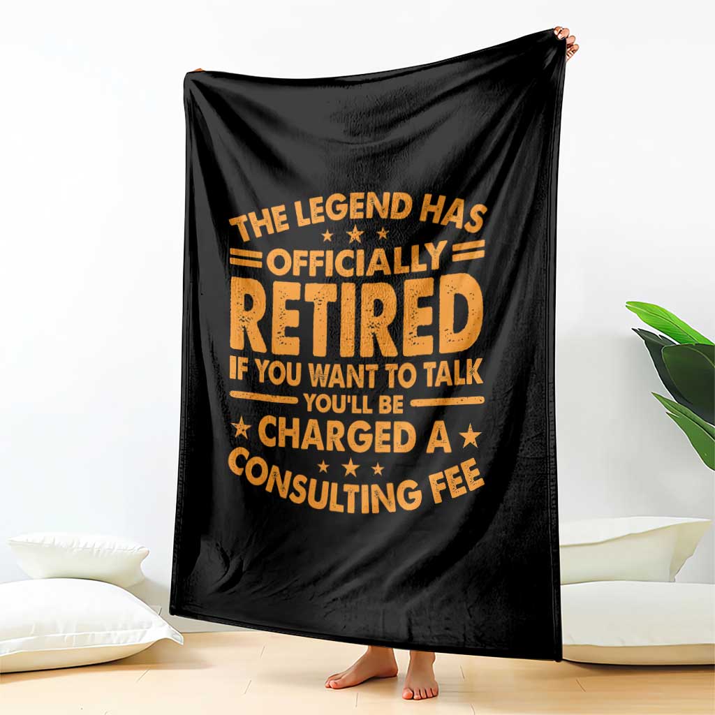 Funny Retirement Throw Blanket Funny The Legend Has Retired - Wonder Print Shop