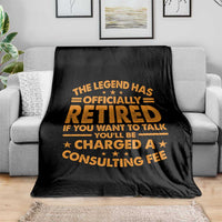 Funny Retirement Throw Blanket Funny The Legend Has Retired - Wonder Print Shop