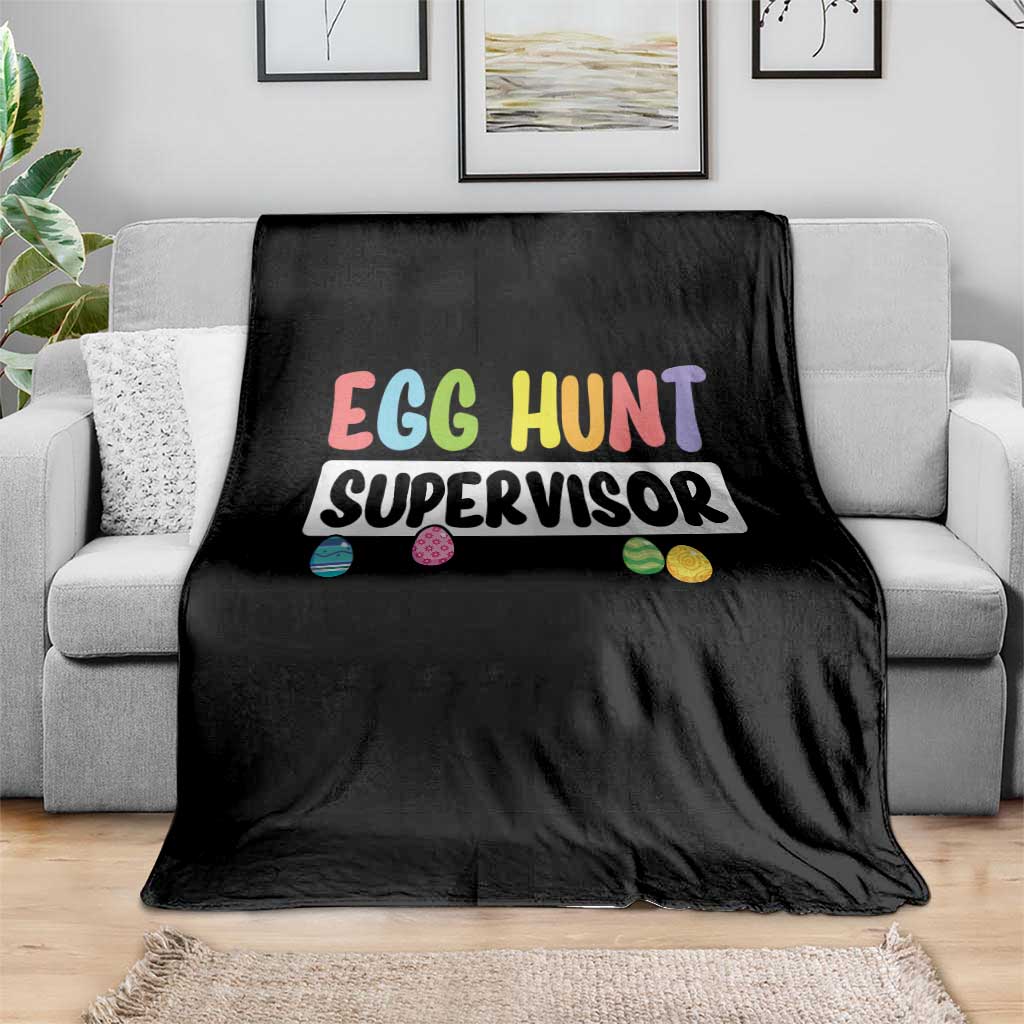 Easter Egg Hunt Supervisor Throw Blanket Funny Mom Dad - undefined