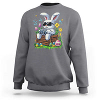 Gamer Rabbit Sweatshirt Cute Bunny Gaming Eggs Video Games Easter Pixel Garden - Wonder Print Shop