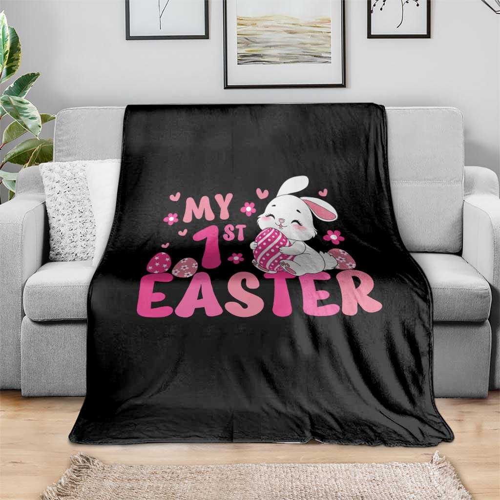 Baby First Easter Throw Blanket Cute Newborn Gift Bunny Rabbit - Wonder Print Shop