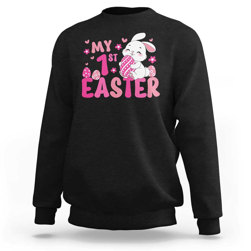 Baby First Easter Sweatshirt Cute Newborn Gift Bunny Rabbit - Wonder Print Shop