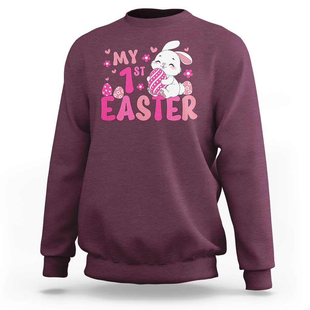 Baby First Easter Sweatshirt Cute Newborn Gift Bunny Rabbit - Wonder Print Shop