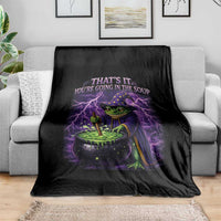 Frog Meme Throw Blanket Vintage Graphic Thats It Youre Going In The Soup