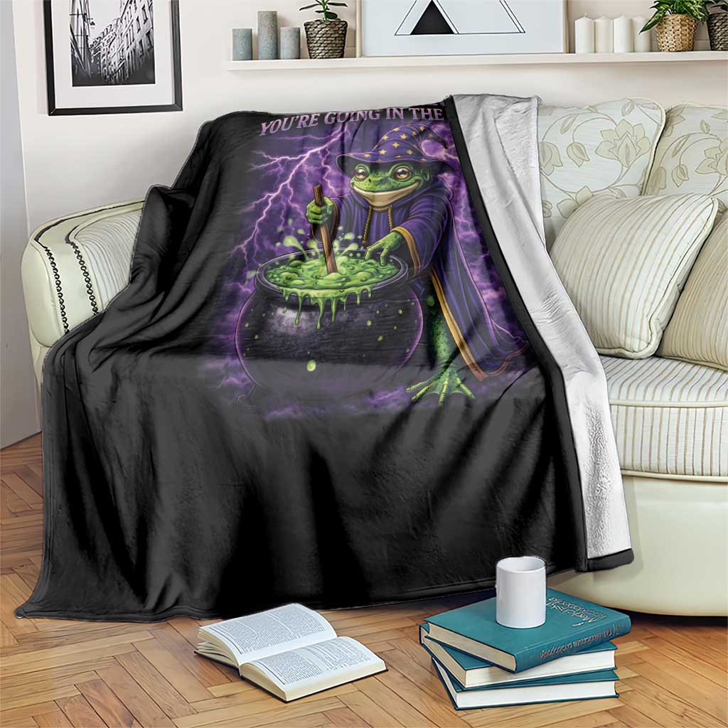 Frog Meme Throw Blanket Vintage Graphic Thats It Youre Going In The Soup