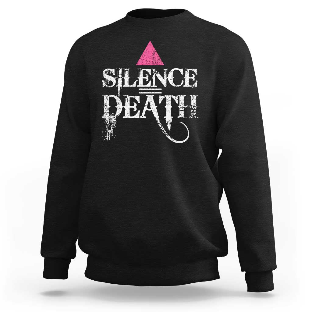 Silence Death Sweatshirt LGBTQ Pride Month - Wonder Print Shop