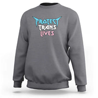 Protect Trans Lives Sweatshirt Heavy Metal - Wonder Print Shop