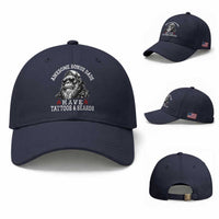 Funny Bigfoot Stepdad Baseball Cap Awesome Bonus Dads Have Tattoos And Beards