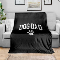Retro Dog Dad Throw Blanket Distressed Fathers Day Gift for Dog Lovers - Wonder Print Shop