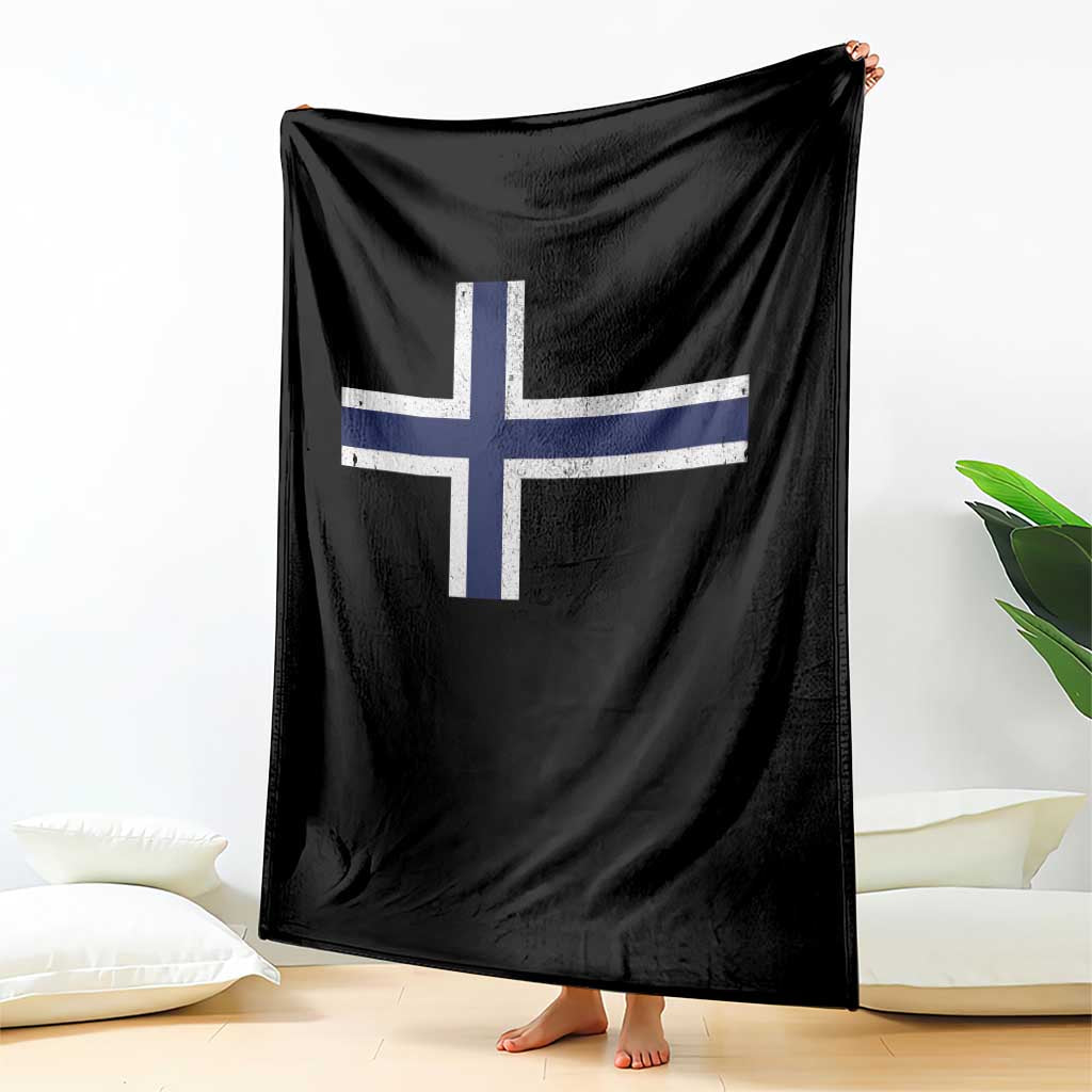 Norway Flag Throw Blanket Distressed Norwegian Norge Nordic Red White Blue Symbol