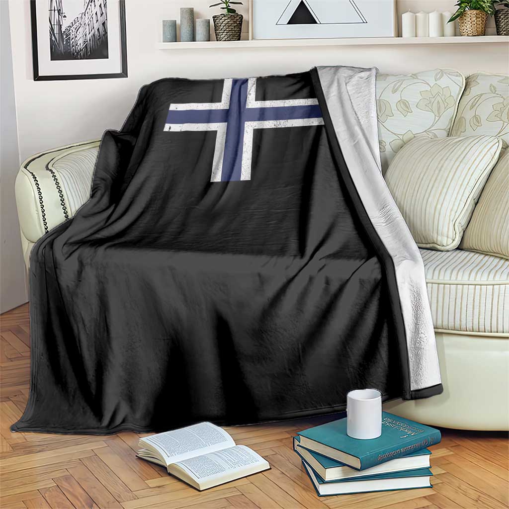 Norway Flag Throw Blanket Distressed Norwegian Norge Nordic Red White Blue Symbol