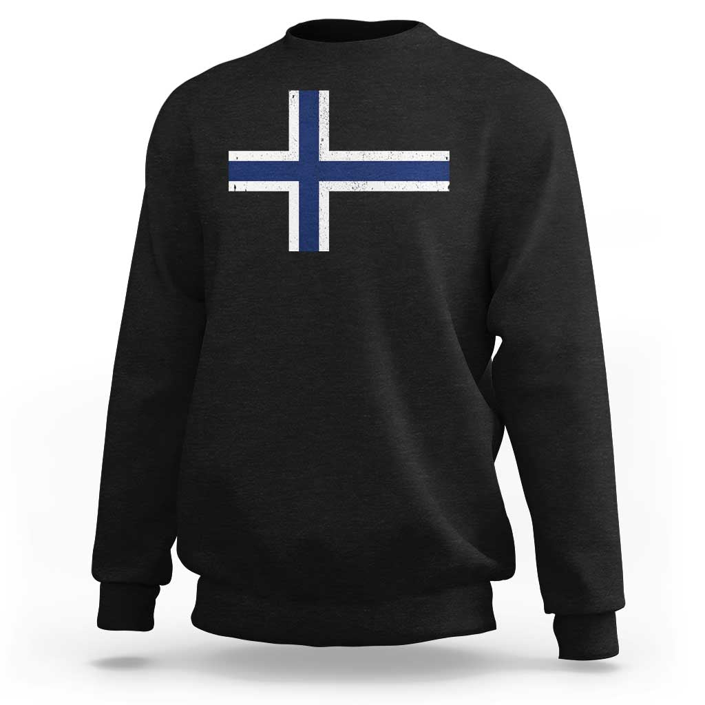 Norway Flag Sweatshirt Distressed Norwegian Norge Nordic Red White Blue Symbol