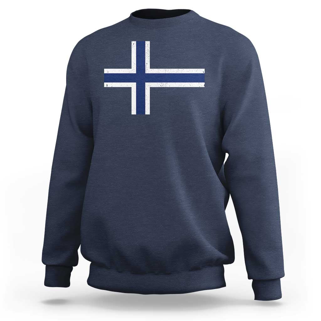 Norway Flag Sweatshirt Distressed Norwegian Norge Nordic Red White Blue Symbol