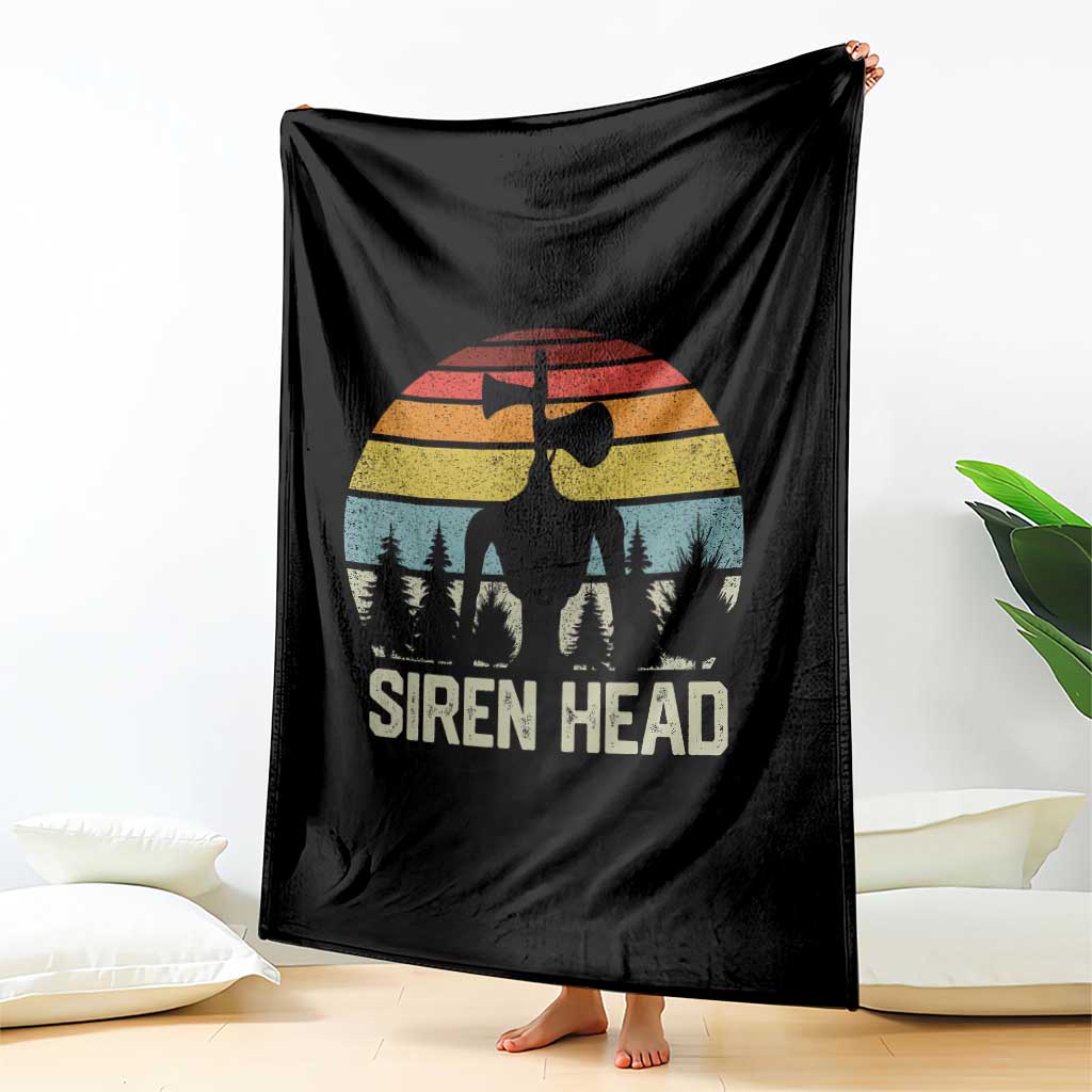 Siren Head Throw Blanket Retro American Cryptid - Wonder Print Shop