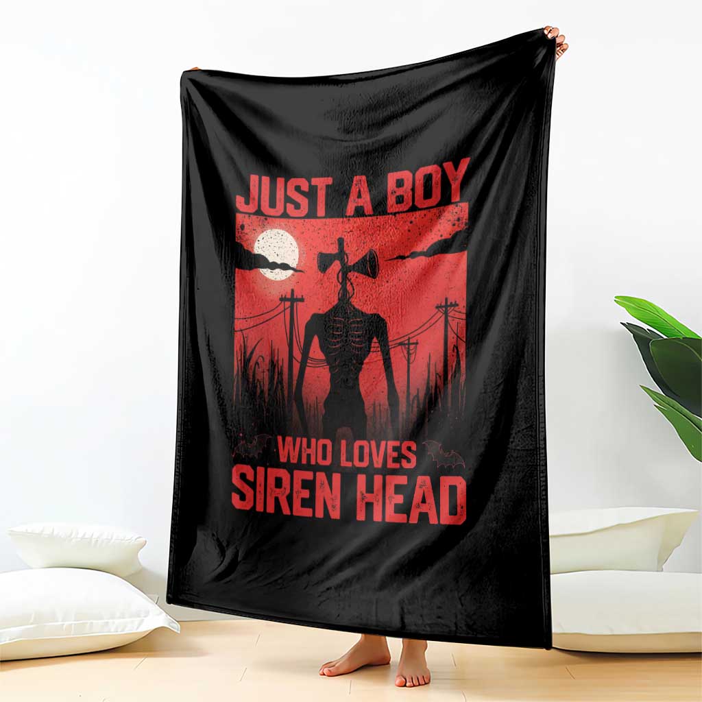 Siren Head Throw Blanket American Cryptid Lovers Boy - Wonder Print Shop