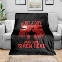 Siren Head Throw Blanket American Cryptid Lovers Boy - Wonder Print Shop