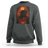 Scary Pumpkin Headless Horseman Halloween Sweatshirt - Wonder Print Shop