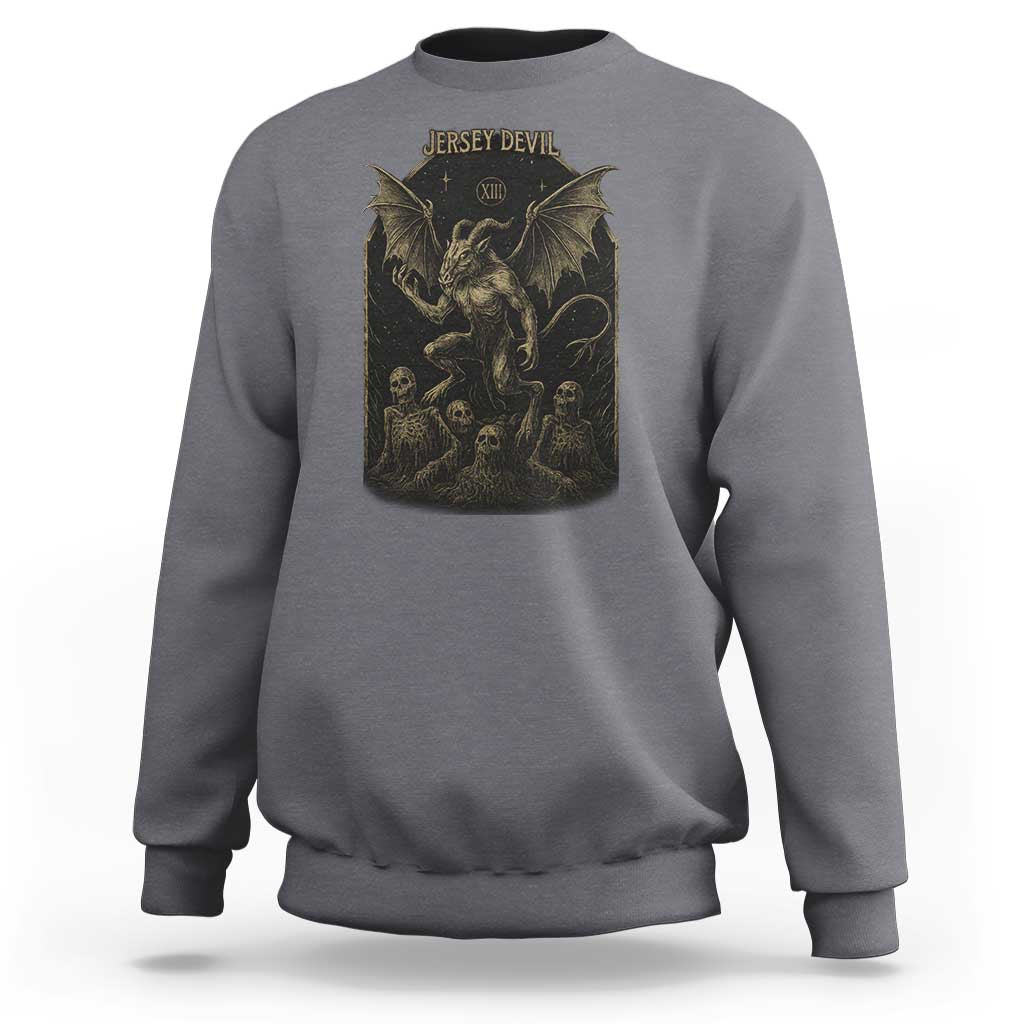 Jersey Devil Sweatshirt Vintage Weird Creepy Creature Leeds Devil - Wonder Print Shop