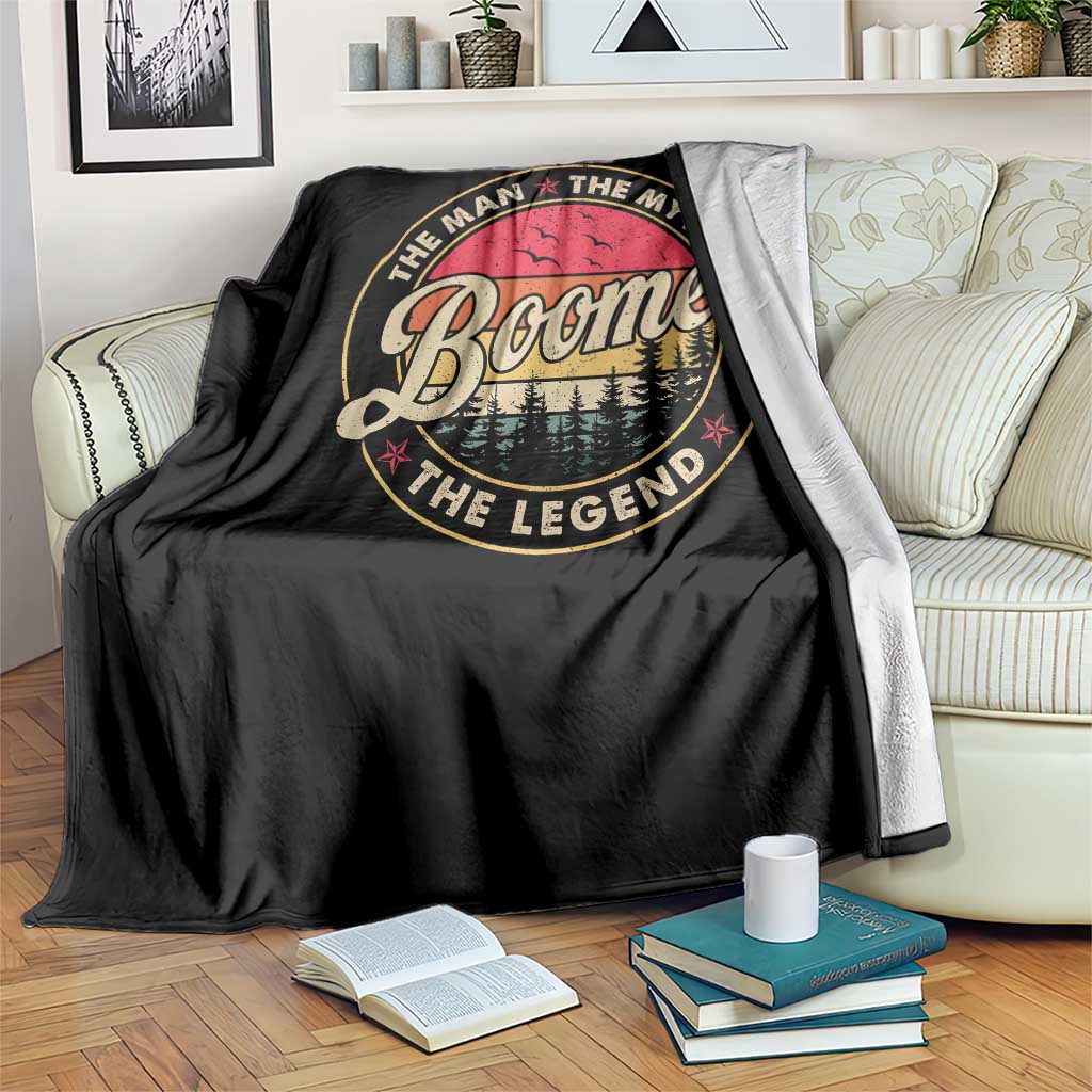 Boomers Generation Throw Blanket The Man The Myth The Legend - Wonder Print Shop