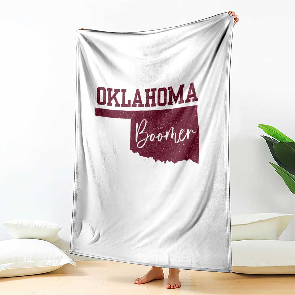 Oklahoma Boomer Throw Blanket - Wonder Print Shop