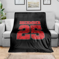 Retro December 25 Christmas Throw Blanket Vintage Holiday - Wonder Print Shop