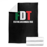 Subtle FDT Christmas Throw Blanket Hidden Message Funny Festive December Tree - Wonder Print Shop