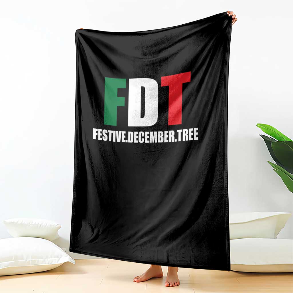 Subtle FDT Christmas Throw Blanket Hidden Message Funny Festive December Tree - Wonder Print Shop
