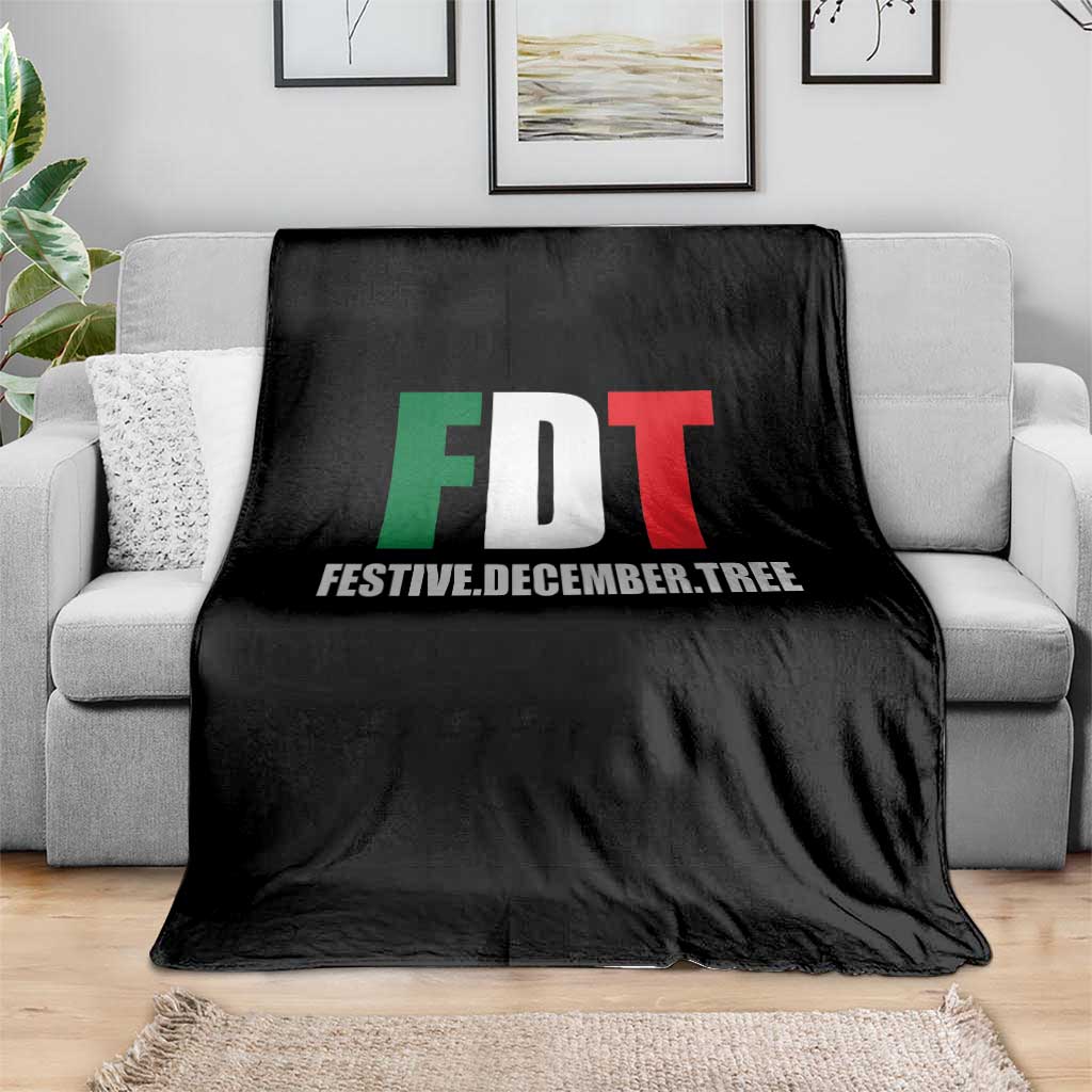 Subtle FDT Christmas Throw Blanket Hidden Message Funny Festive December Tree - Wonder Print Shop