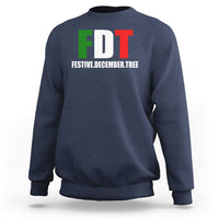 Subtle FDT Christmas Sweatshirt Hidden Message Funny Festive December Tree - Wonder Print Shop