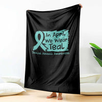 Sexual Assault Awareness Throw Blanket In April We Wear Teal