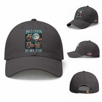 Inclusion Is My Jam Baseball Cap Raccoon Meme Neurodiversity SPED Teacher Gift