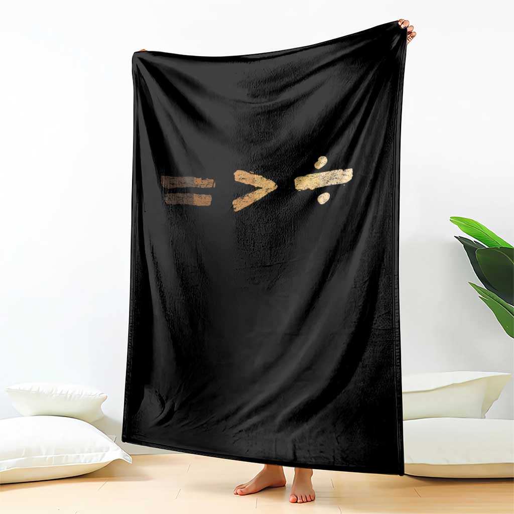 Equality Is Better than Division Throw Blanket Equal Rights Math Symbol