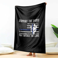 Police K9 Throw Blanket Support The Paws That Enforce The Laws US Flag - Wonder Print Shop