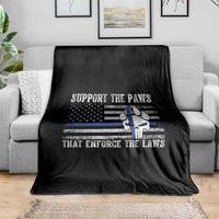 Police K9 Throw Blanket Support The Paws That Enforce The Laws US Flag - Wonder Print Shop