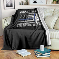 Police K9 Throw Blanket Support The Paws That Enforce The Laws US Flag - Wonder Print Shop