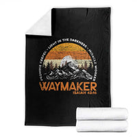 Vintage Christian Throw Blanket Isaiah 42:16 Waymaker Promise Keeper Miracle Worker - Wonder Print Shop
