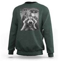 Racoon Meme Sweatshirt Selfie With Alien UFO - Wonder Print Shop