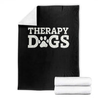 Therapy Dog Throw Blanket Classic Retro Varsity Vintage Pet Partners - Wonder Print Shop