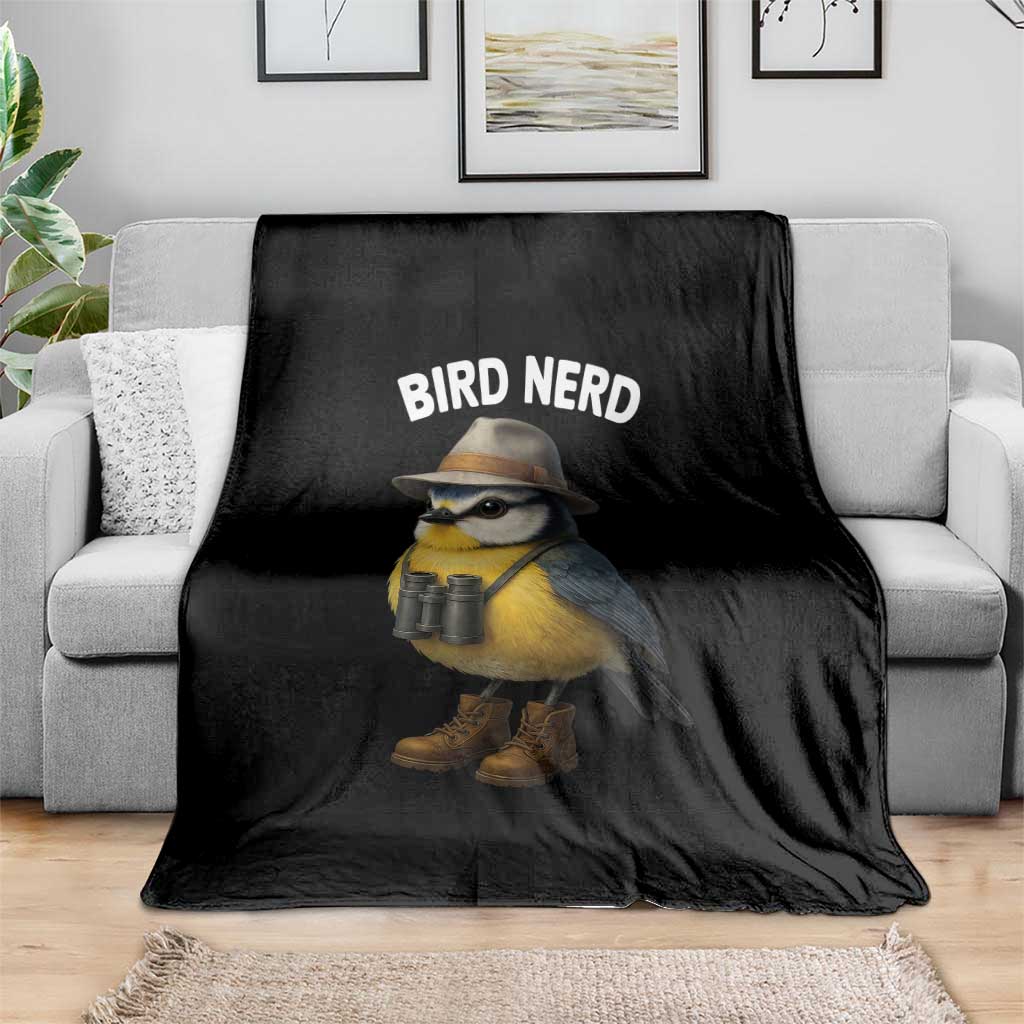 Bird Nerd Throw Blanket Funny Birding Bird Lover Watcher Twitcher - Wonder Print Shop