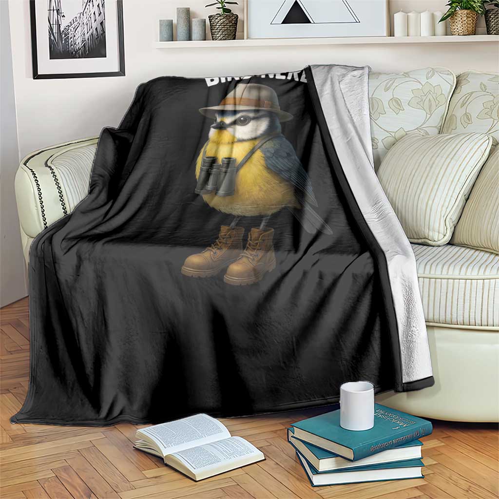 Bird Nerd Throw Blanket Funny Birding Bird Lover Watcher Twitcher - Wonder Print Shop