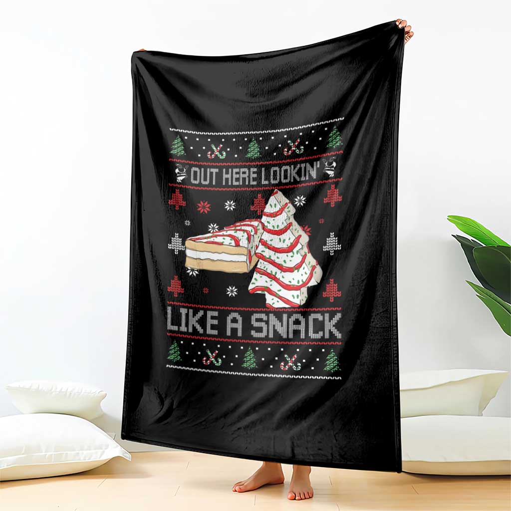 Debbies Christmas Tree Cake Throw Blanket Out Here Lookin Like A Snack - Wonder Print Shop
